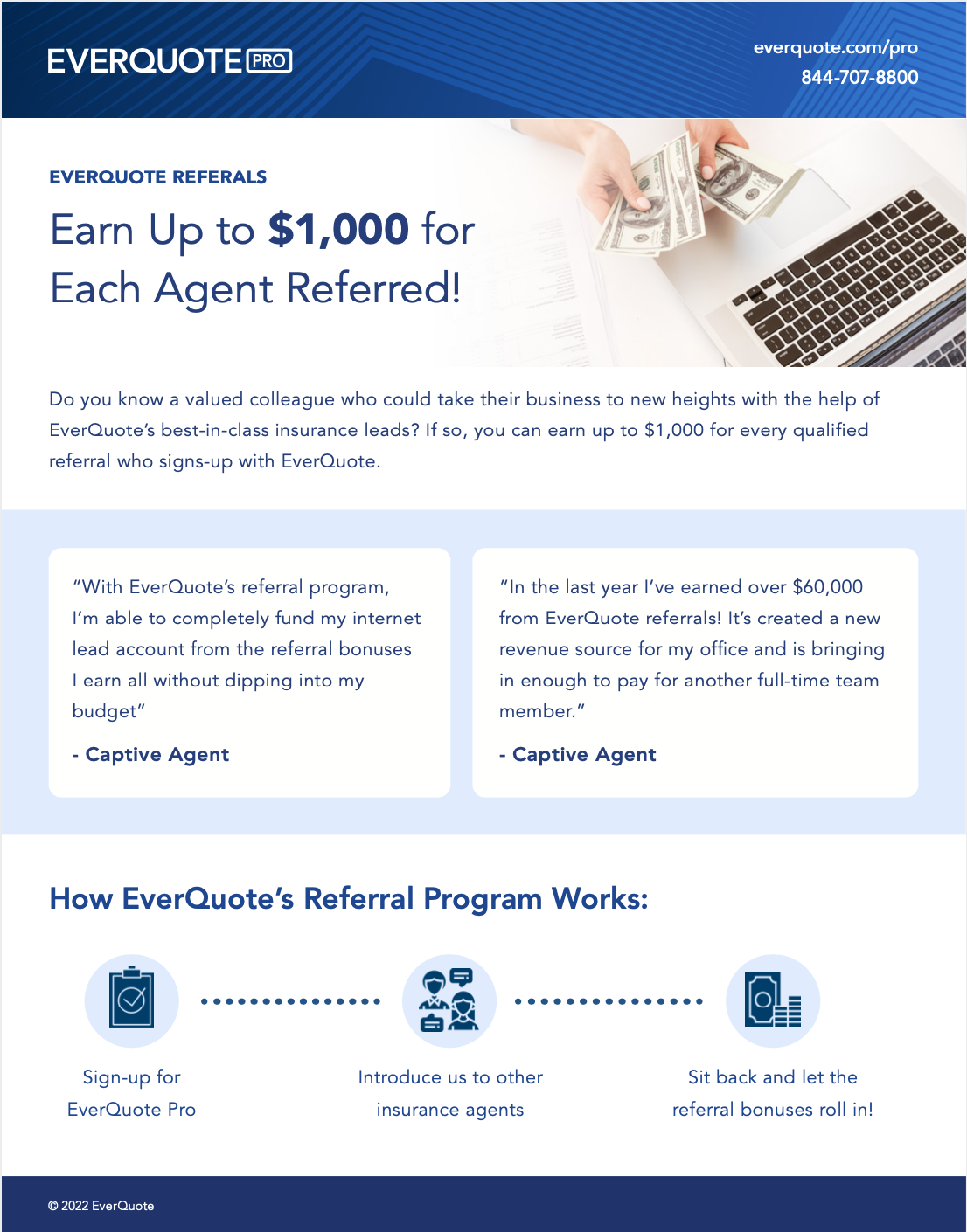 EverQuote's Referral Program: Earn Up to $1,000 for Every Agent Referred!
