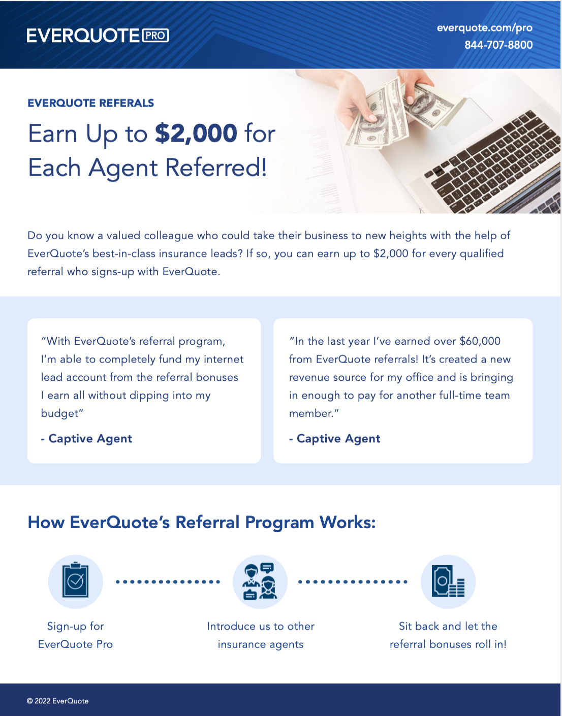 EverQuote's Referral Program: Earn Up to $2,000 for Every Agent Referred!